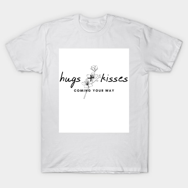 hugs + kisses valentine's day T-Shirt by Wild Green Leaves